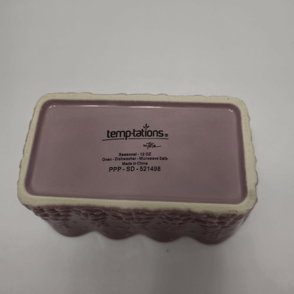 Set of 3 Temptations Cup Loaf Pan Bowl Christmas Trees Lavender Holiday - Picture 15 of 16